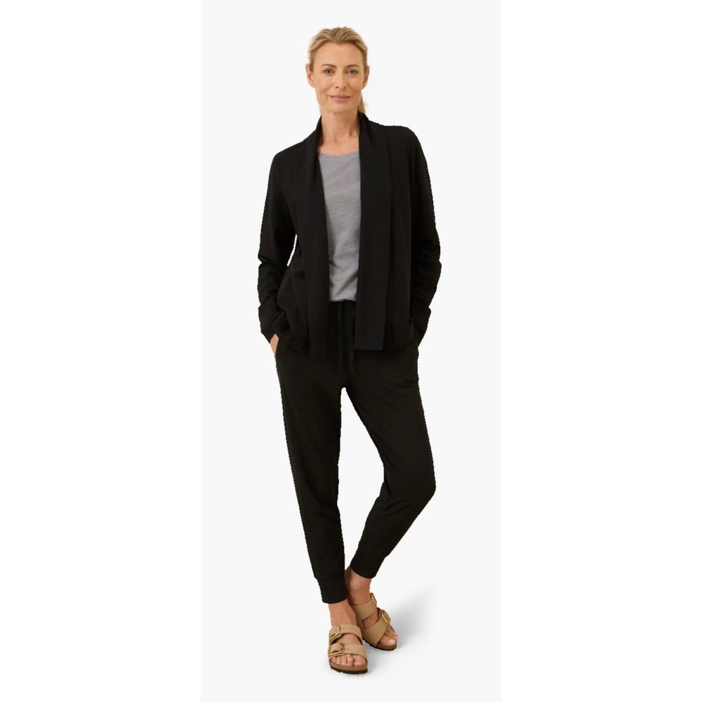PACT Luxe Essential Swing Cardigan Made With Organic Cotton Size Medium Women'